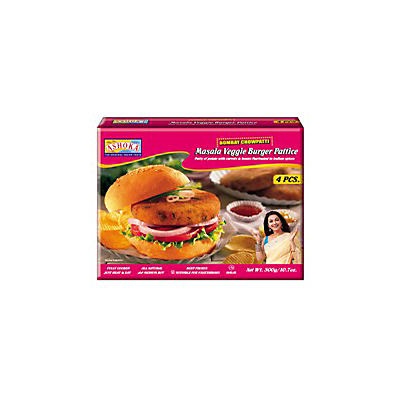 slide 1 of 1, Ashoka Masala Veggie Burger Pattie, 4 ct