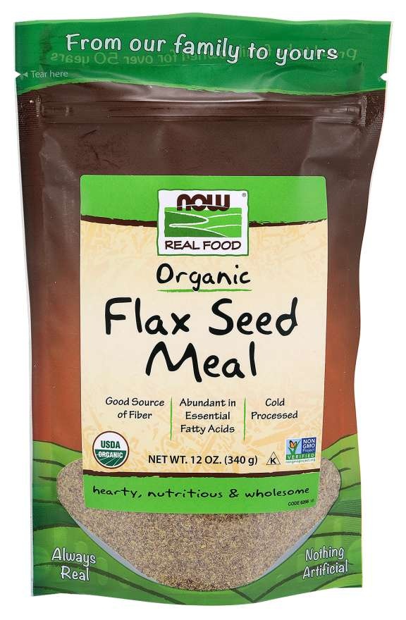 slide 1 of 1, Now Foods Flax Seed Meal, Organic, 12 oz