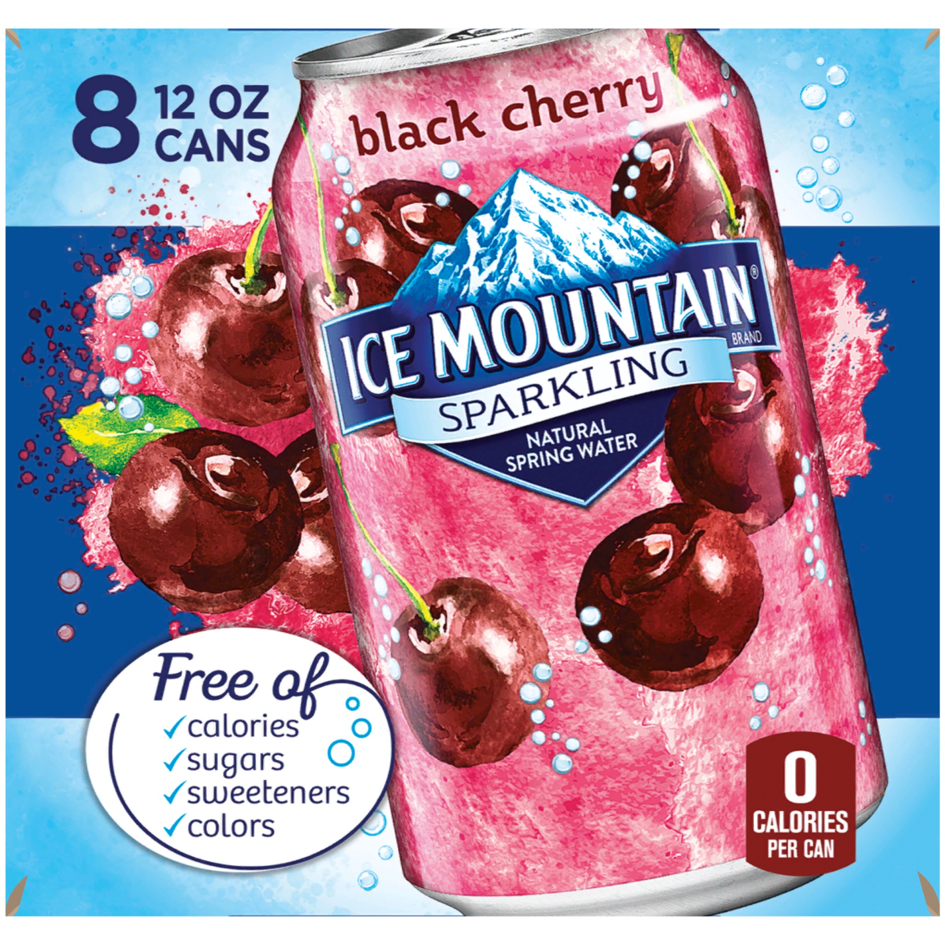 slide 3 of 6, Ice Mountain Black Cherry Sparkling Water, 8 ct; 12 fl oz