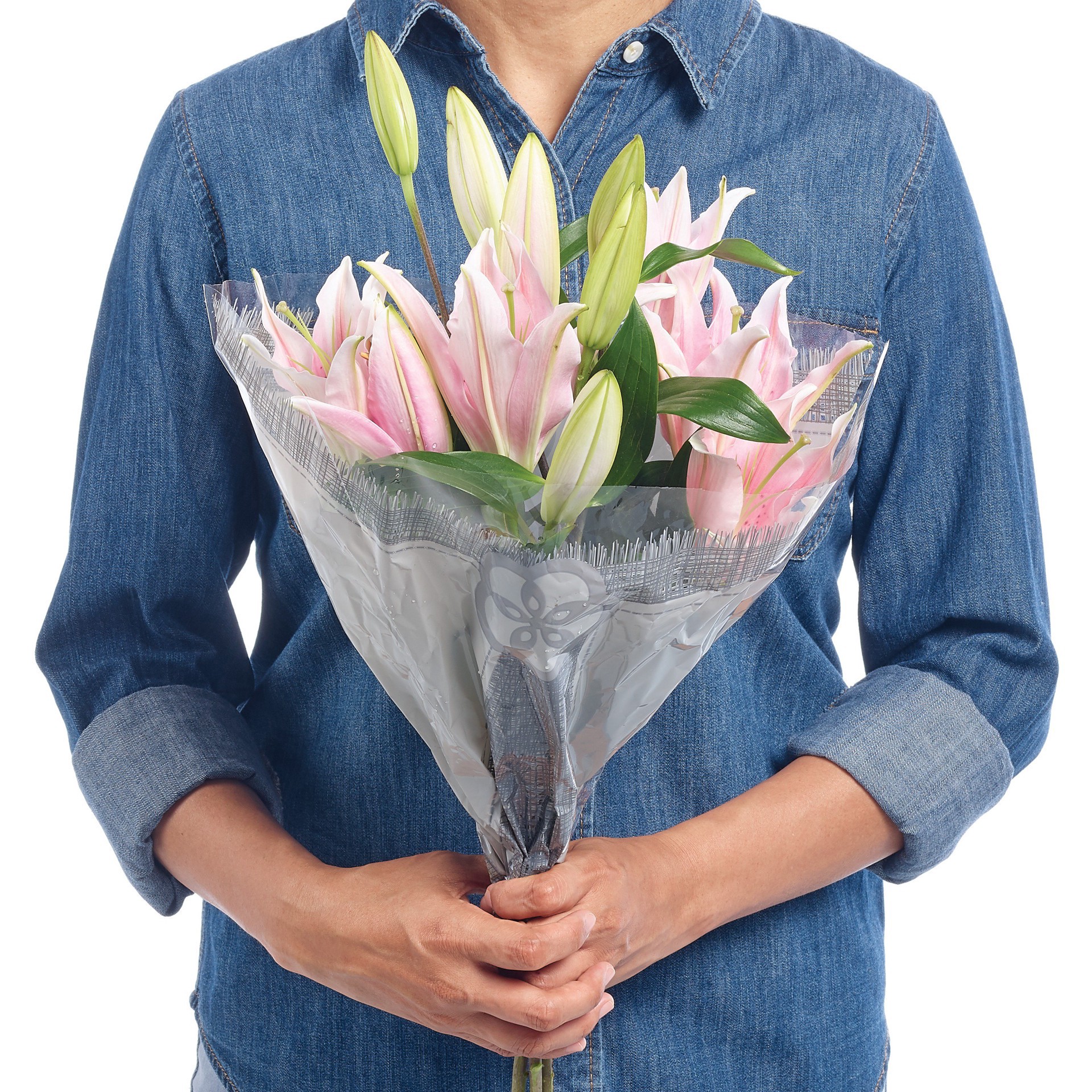 slide 1 of 1, BLOOMS by H-E-B Stargazer Lilies Flower Bouquet, 1 ct