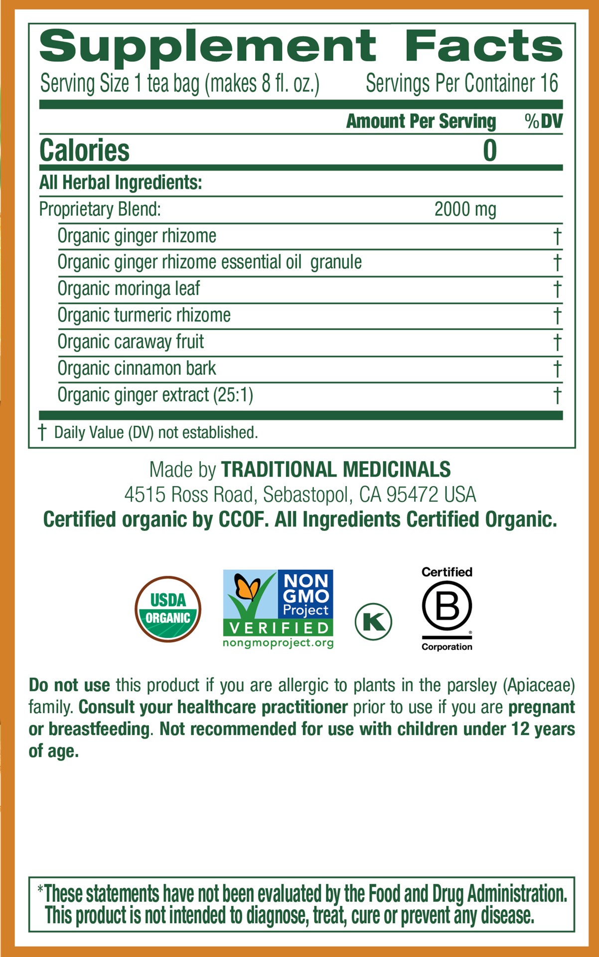 slide 2 of 4, Traditional Medicinals Organic Ginger Aid, Caffeine Free Herbal Tea, 16 ct