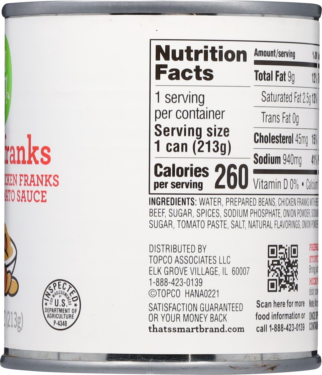 slide 13 of 15, That's Smart! Beans & Franks 7.5 oz, 7.5 oz