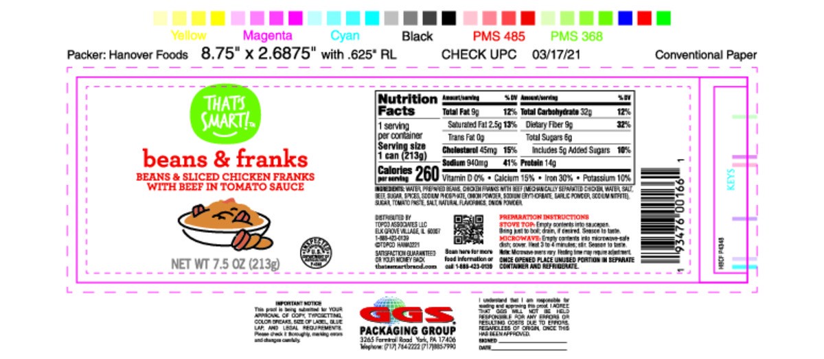 slide 4 of 15, That's Smart! Beans & Franks 7.5 oz, 7.5 oz