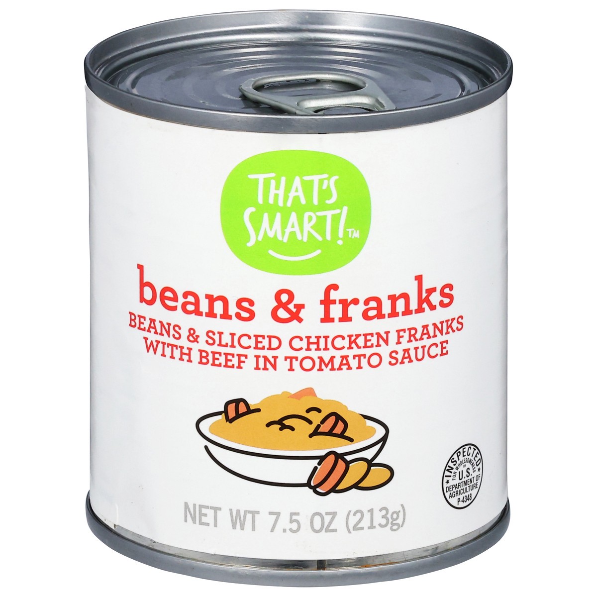 slide 5 of 15, That's Smart! Beans & Franks 7.5 oz, 7.5 oz