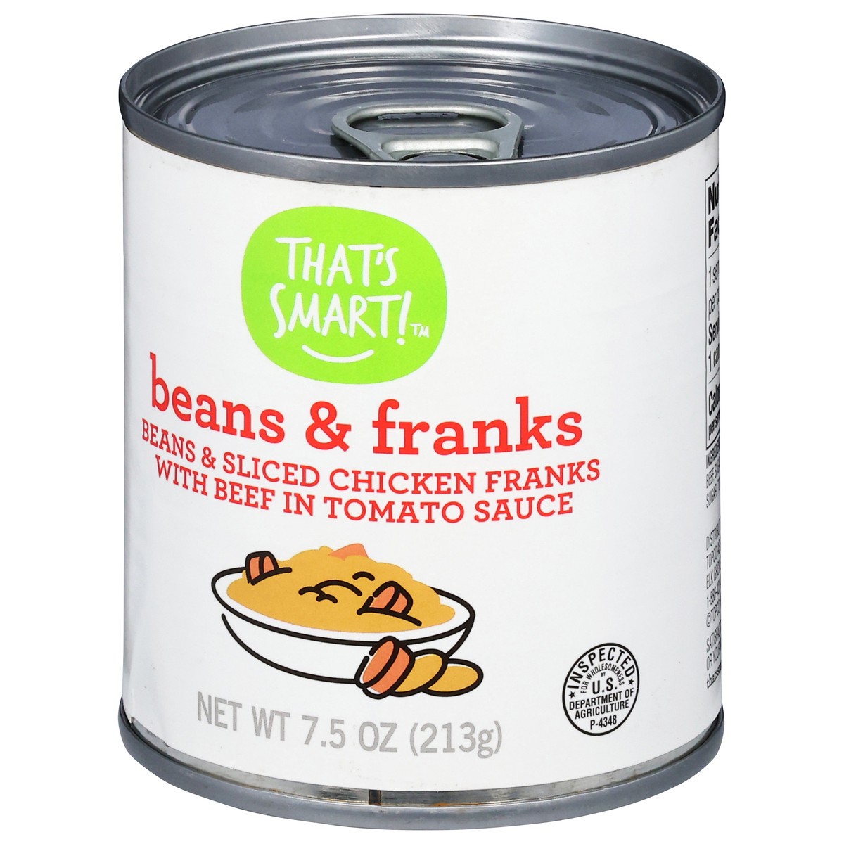 slide 11 of 15, That's Smart! Beans & Franks 7.5 oz, 7.5 oz