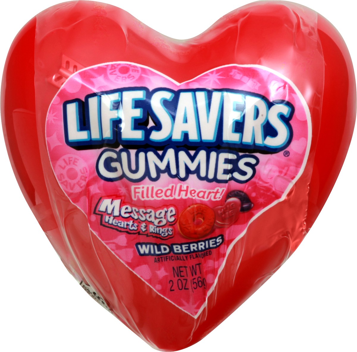 slide 2 of 8, LIFE SAVERS Gummies Message Hearts and Rings Valentine Candy (2-Oz. Package), 2 oz