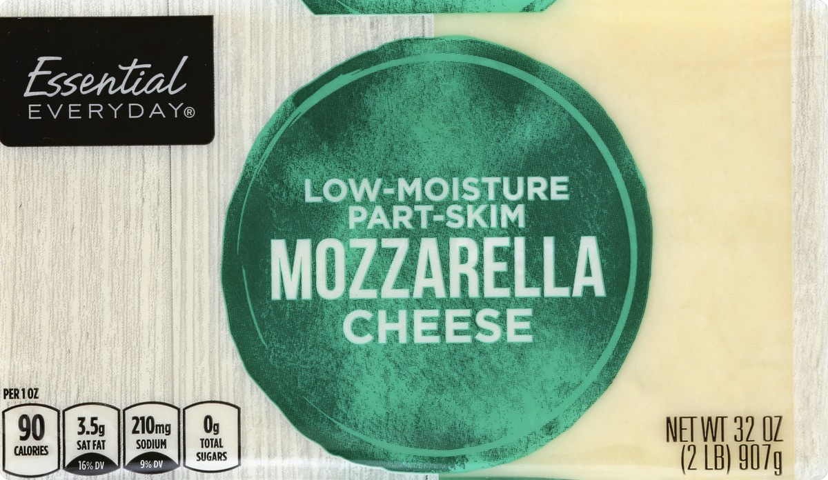 slide 4 of 6, Essential Everyday Cheese, Part Skim, Mozzarella, Low Moisture, 32 oz