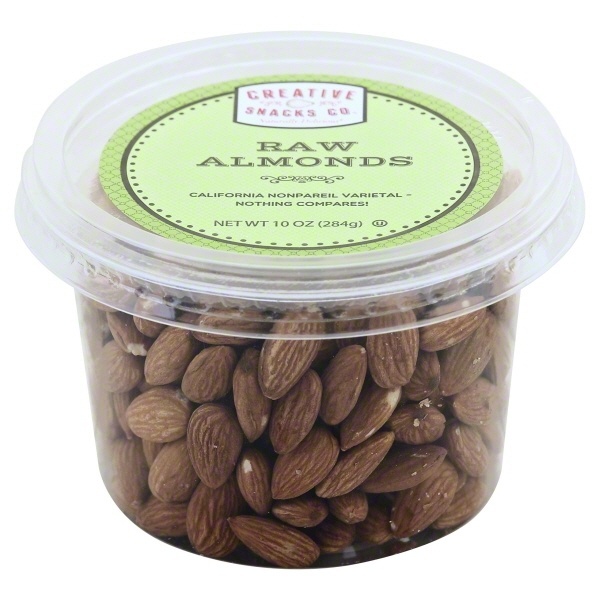 slide 1 of 1, Creative Snacks Co. Raw Almonds, 10 oz