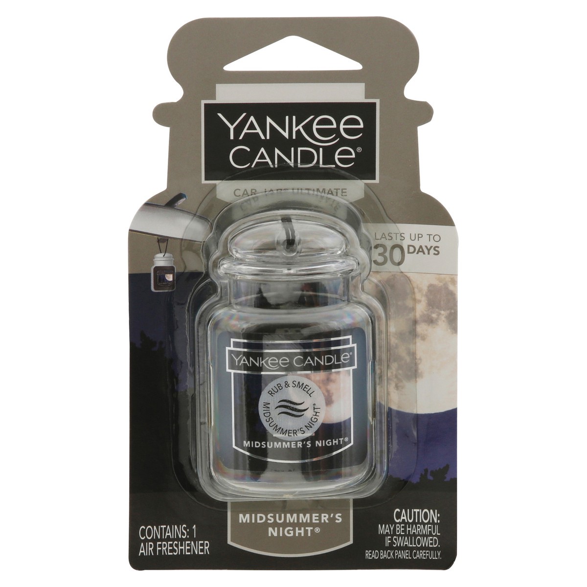 slide 1 of 9, Yankee Candle Car Jar Ultimate Midsummer's Night Air Freshener, 1 ct