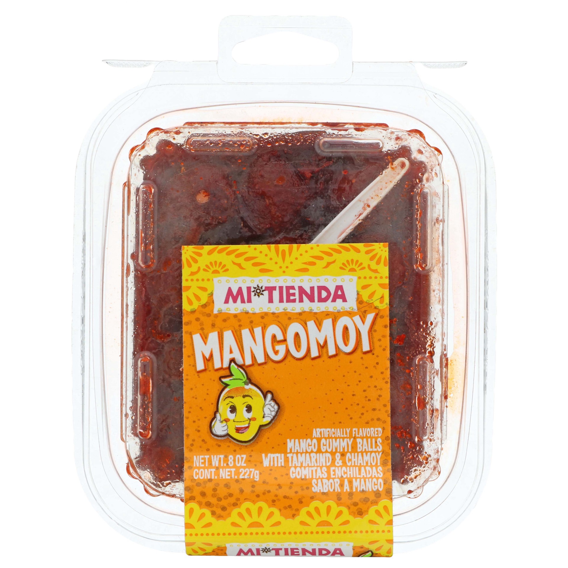slide 1 of 1, H-E-B Mi Tienda Mango Gummy Balls with Tamarind & Chamoy, 8 oz