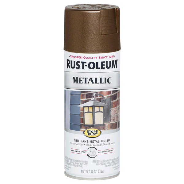 slide 1 of 5, Rust-Oleum Stops Rust Protective Metallic Finish Spray Paint - 286525, Dark Copper, 11 oz