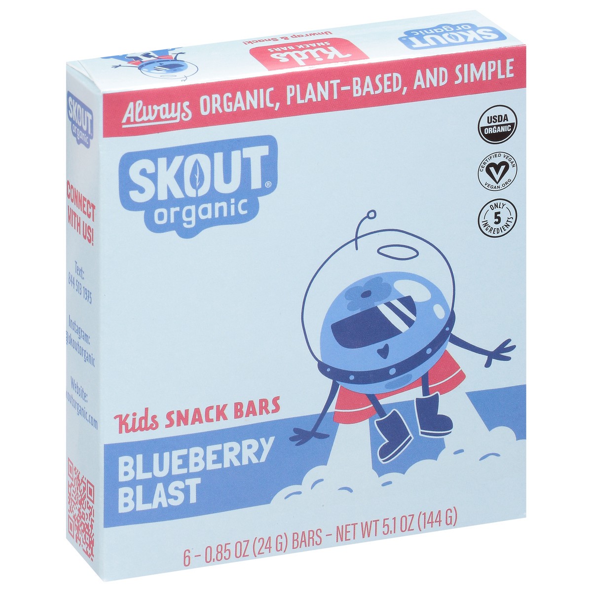 slide 4 of 9, Skout Organic Kids Blueberry Blast Snack Bars, 1 ct