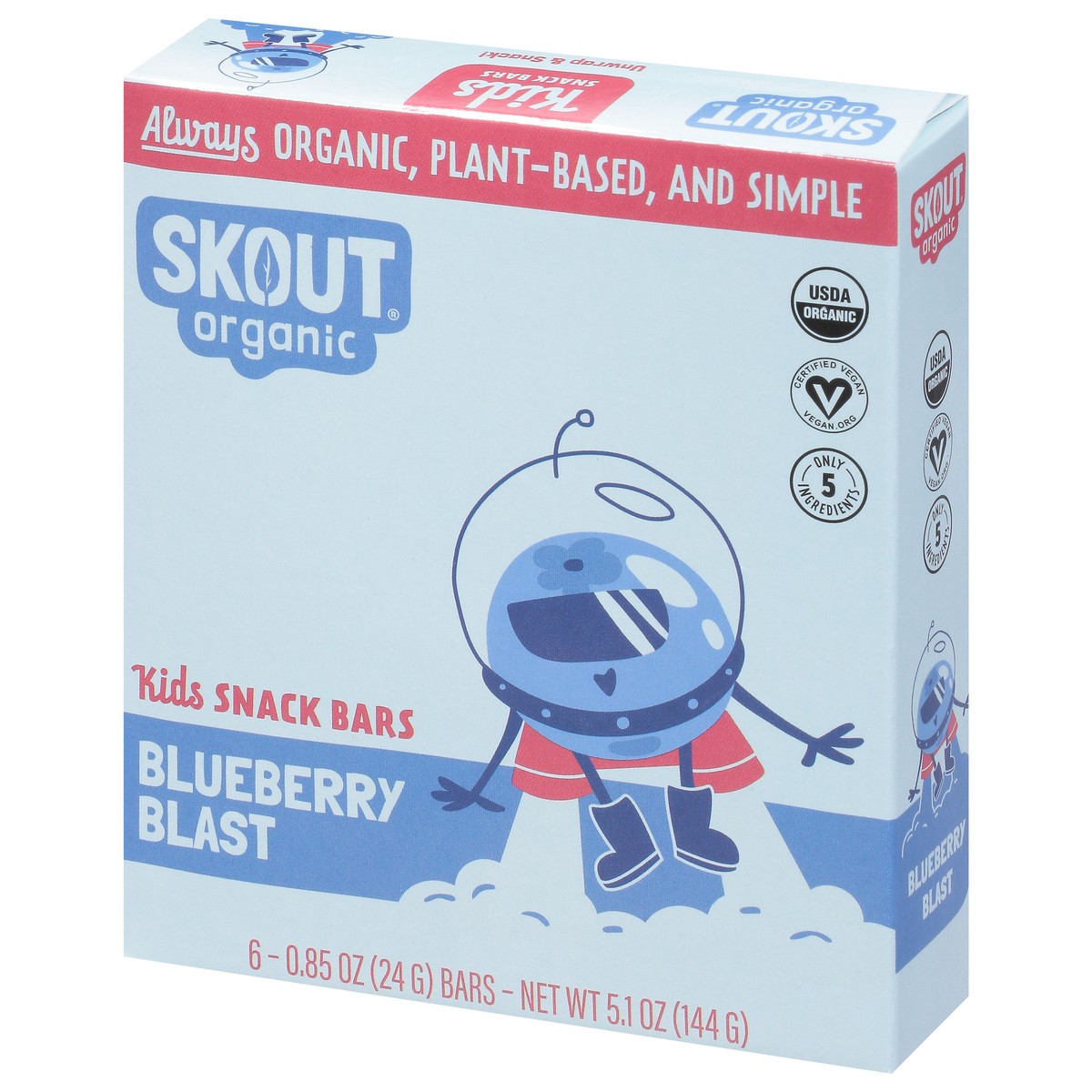 slide 2 of 9, Skout Organic Kids Blueberry Blast Snack Bars, 1 ct