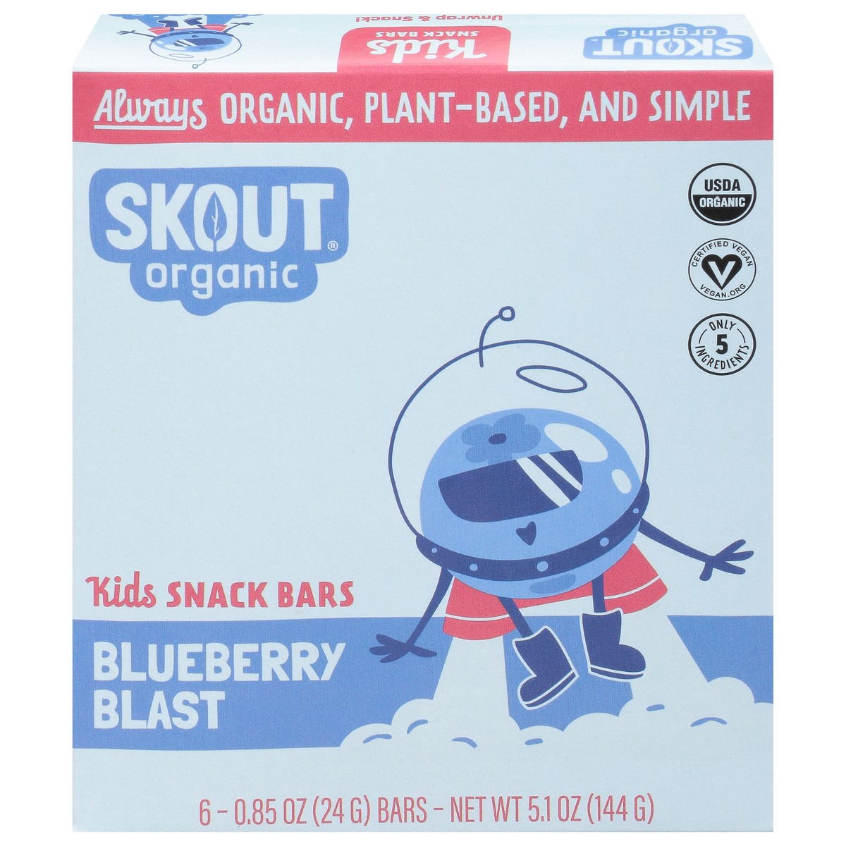 slide 1 of 9, Skout Organic Kids Blueberry Blast Snack Bars, 1 ct