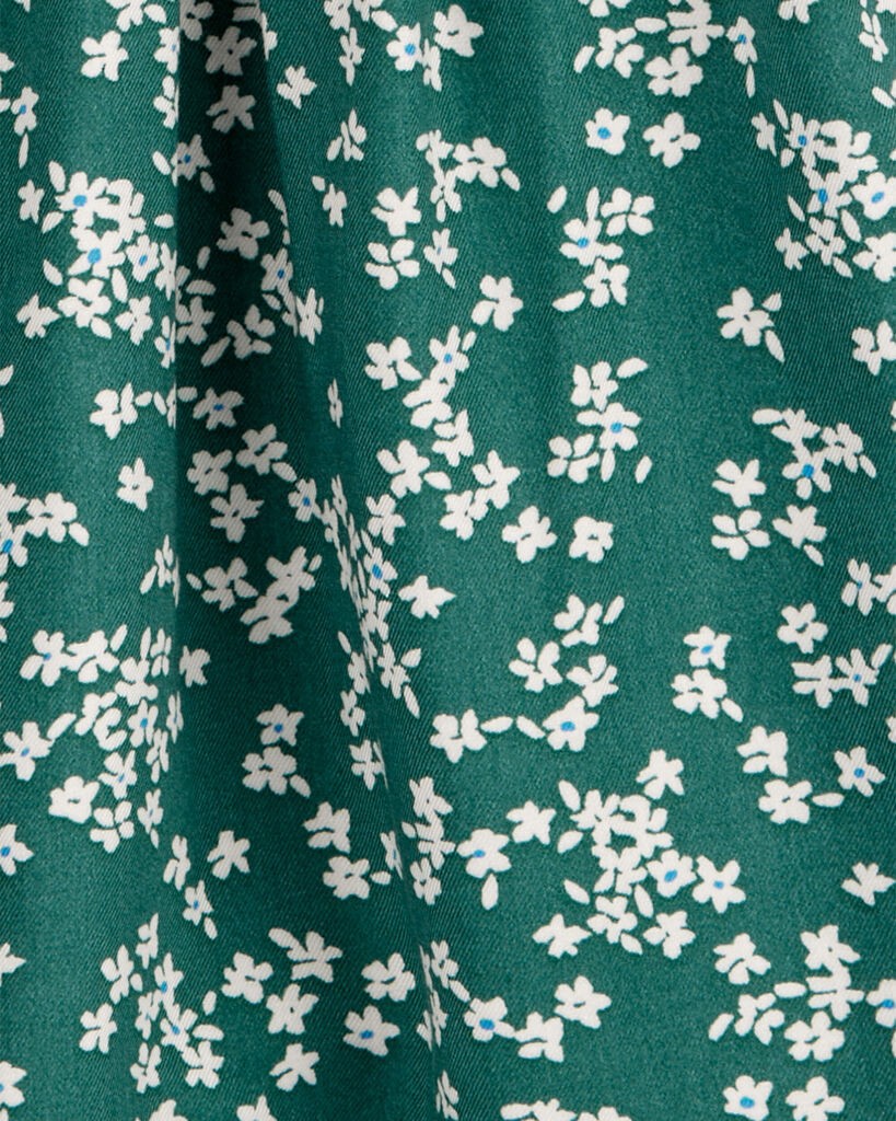 slide 2 of 3, Carter's Toddler Floral Long-Sleeve Dress Green 4T, 1 ct