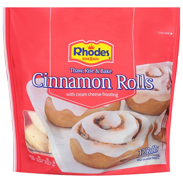 slide 1 of 1, Rhodes Cinnamon Rolls with Cream Cheese Frosting, 12 ct, 12 ct