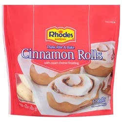 Rhodes Cinnamon Rolls with Cream Cheese Frosting, 12 ct