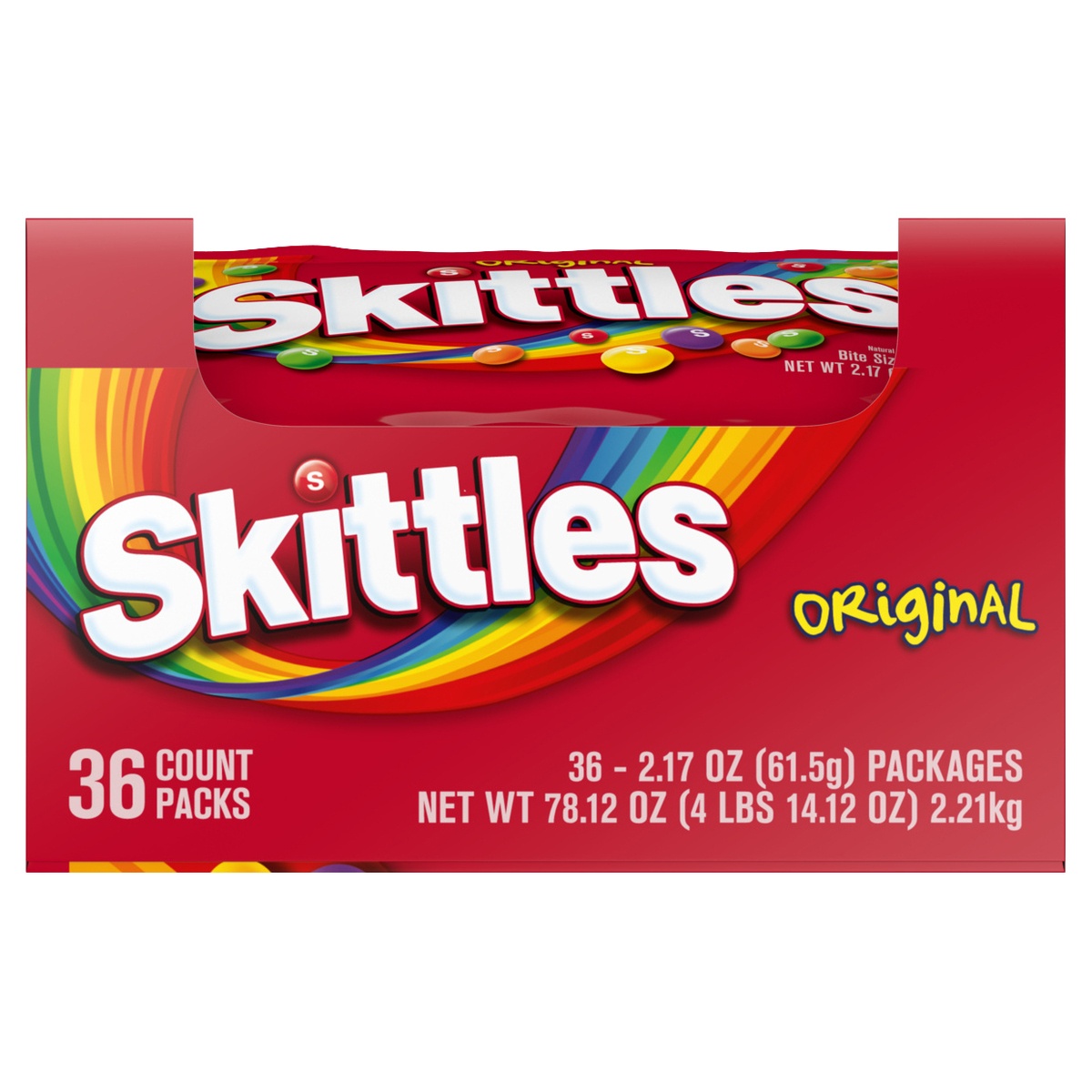 slide 1 of 1, Skittles None Original CRT-Carton 36-2.17oz (61.5g) 3U ONLY Coated Chewy Lens USA, 36 ct