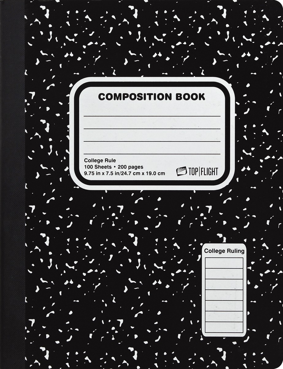 slide 2 of 4, Top Flight Composition Book, College Rule, 100 Sheets, 1 ct