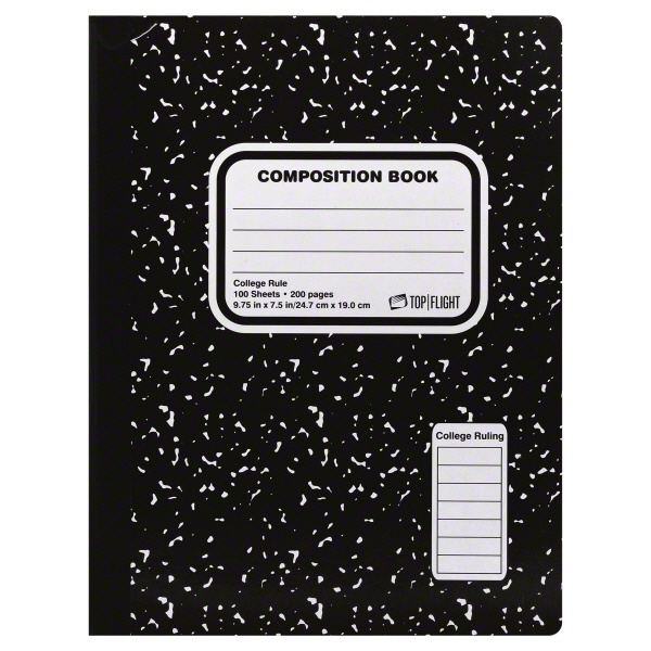 slide 1 of 4, Top Flight Composition Book, College Rule, 100 Sheets, 1 ct