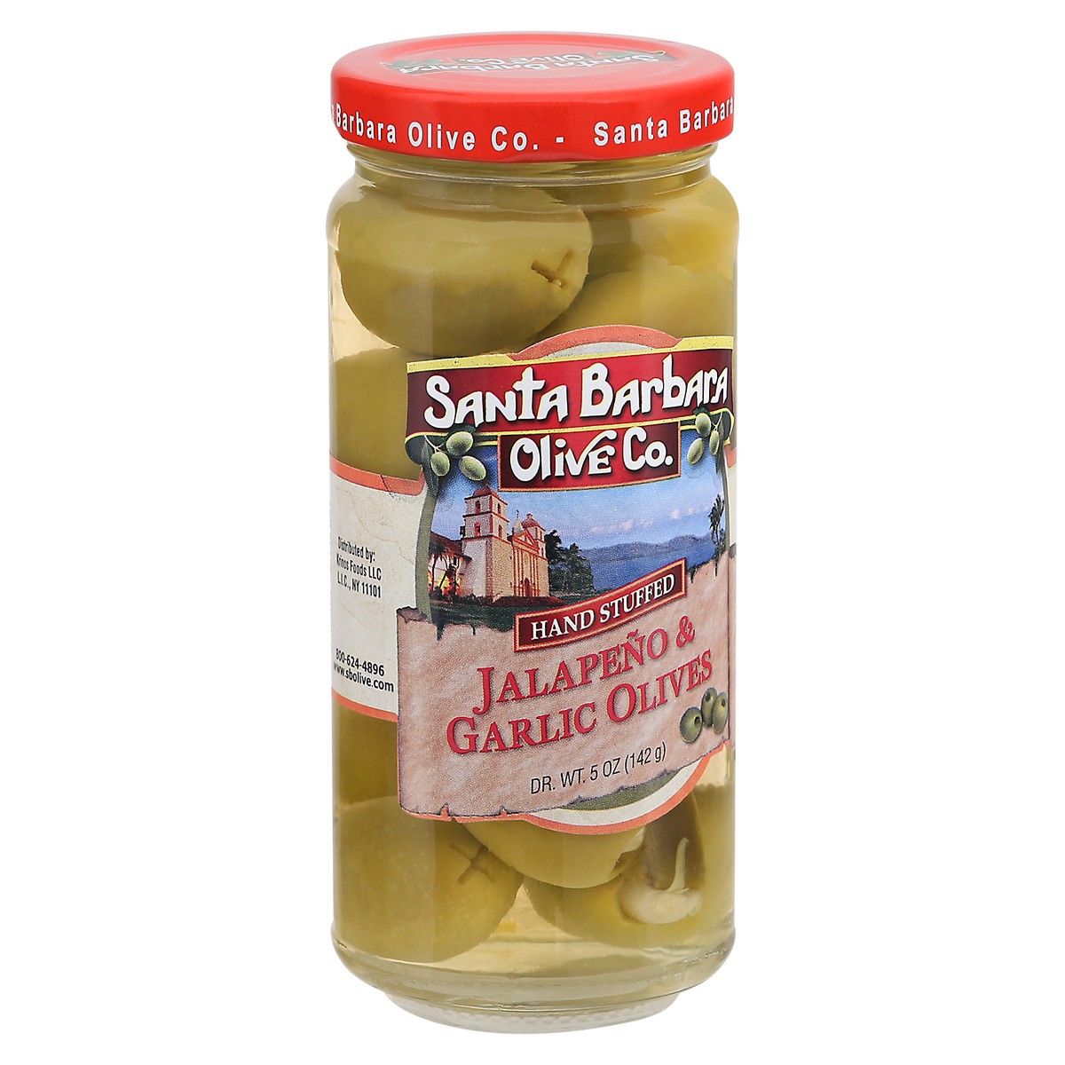 slide 2 of 12, Santa Barbara Olive Co. Hand Stuffed Jalapeno & Garlic Olives 5 oz, 5 oz