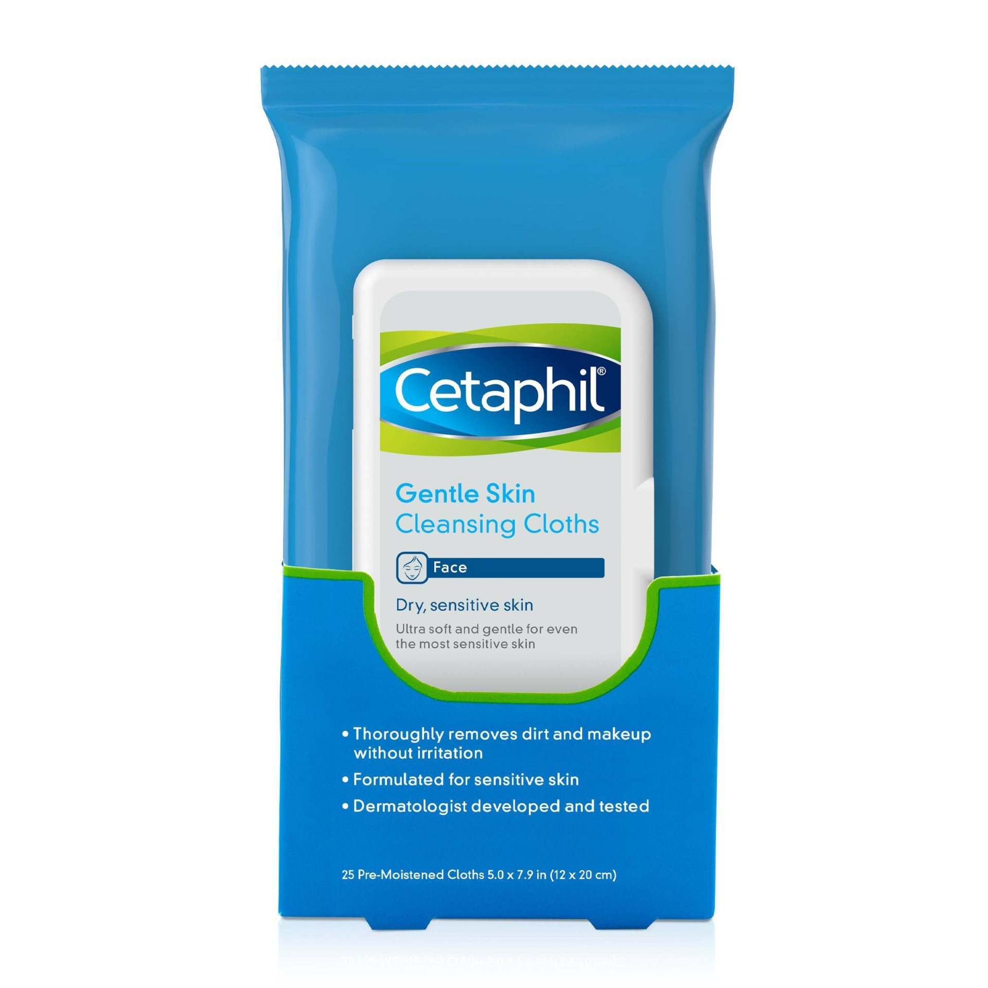 slide 1 of 1, Cetaphil Gentle Skin Cleansing Cloths, 25 ct