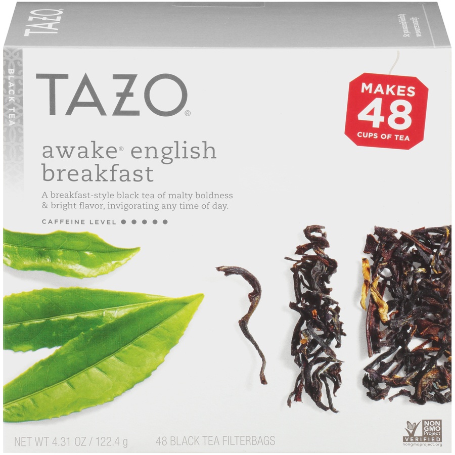 slide 1 of 4, Tazo Awake English Breakfast Black Tea Filterbags, 48 ct