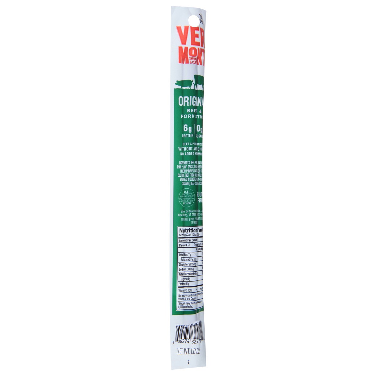 slide 2 of 9, Vermont Smoke & Cure Original Beef & Pork Stick 1.0 oz, 1 oz