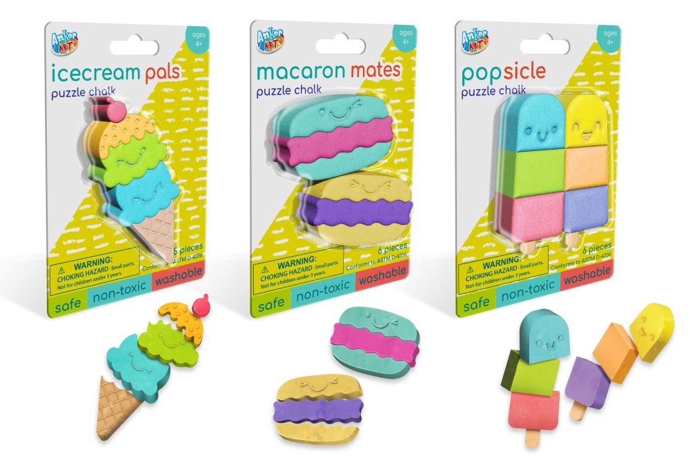 slide 1 of 1, Anker Play Sweets & Treats Puzzle Chalk - Assorted, 1 ct