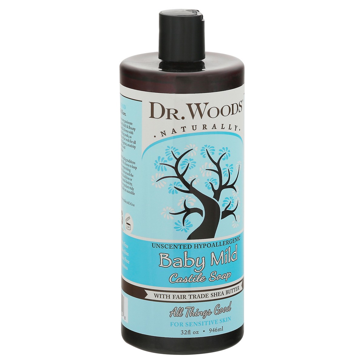 slide 3 of 9, Dr. Woods Unscented Baby Mild with Shea Butter Castile Soap 32 fl oz, 32 fl oz