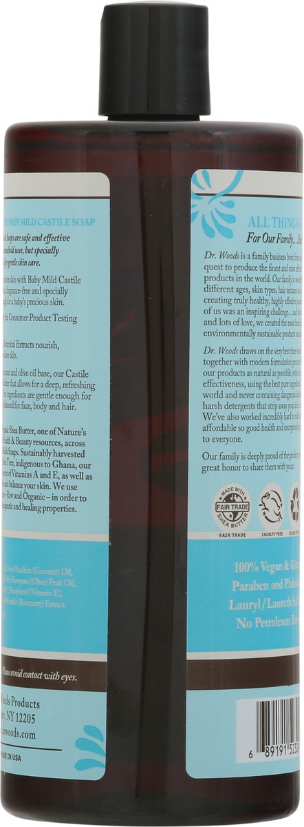 slide 2 of 9, Dr. Woods Unscented Baby Mild with Shea Butter Castile Soap 32 fl oz, 32 fl oz