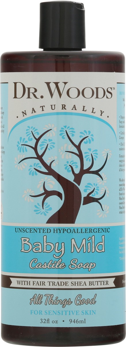 slide 9 of 9, Dr. Woods Unscented Baby Mild with Shea Butter Castile Soap 32 fl oz, 32 fl oz