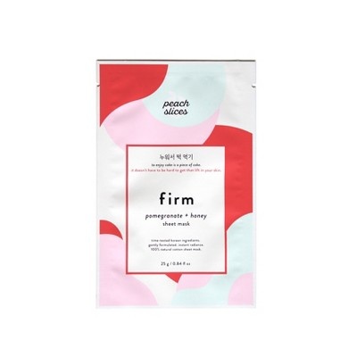 slide 1 of 1, Peach Slices Firm Sheet Mask Facial Treatment, 0.84 fl oz