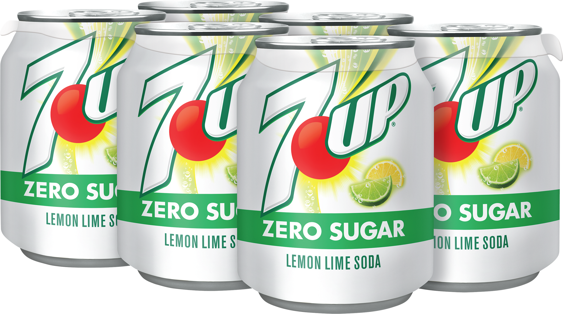 slide 5 of 5, 7UP Zero Sugar Lemon Lime Soda, 8 fl oz cans, 6 pack, 6 ct