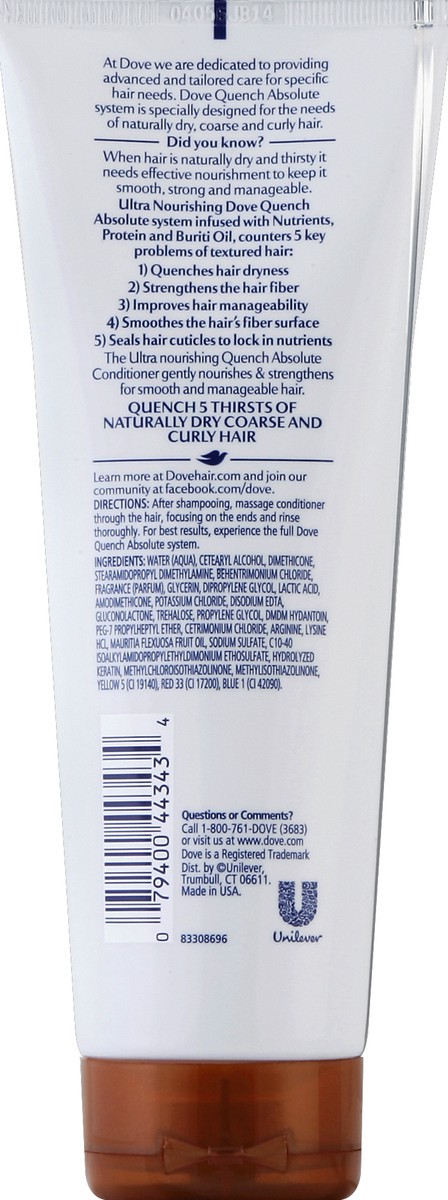 slide 6 of 6, Dove Advanced Hair Series Conditioner Quench Absolute Ultra Nourishing, 8.45 fl oz