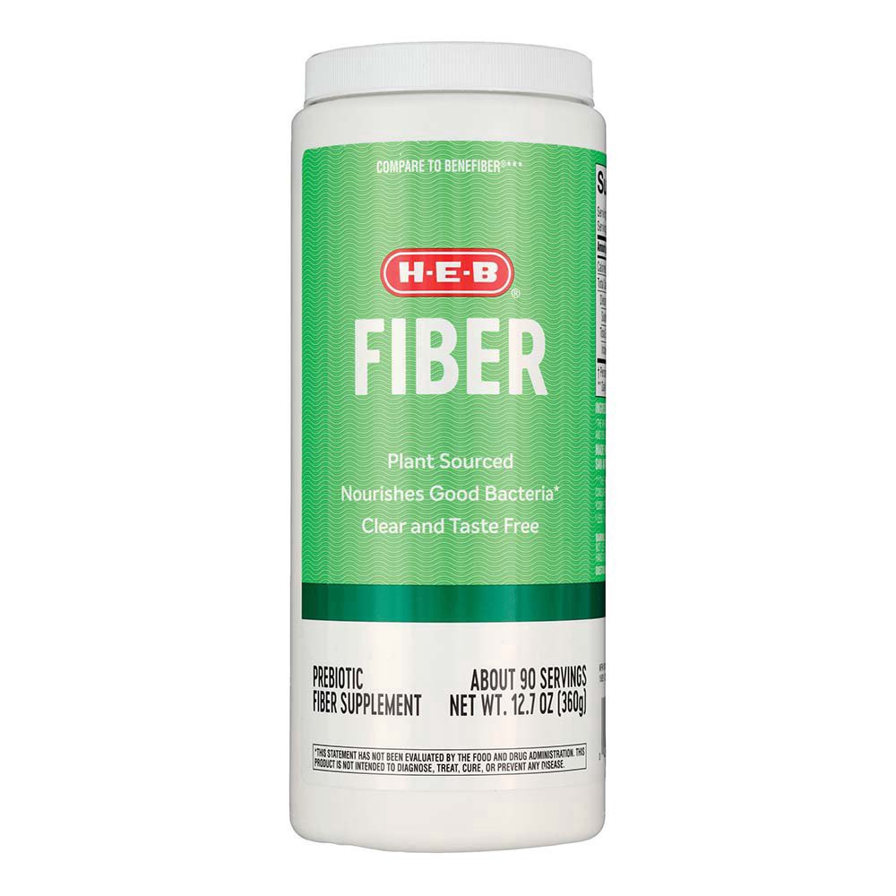 slide 1 of 1, H-E-B Flavor Free Clear Fiber Supplement, 12.3 oz