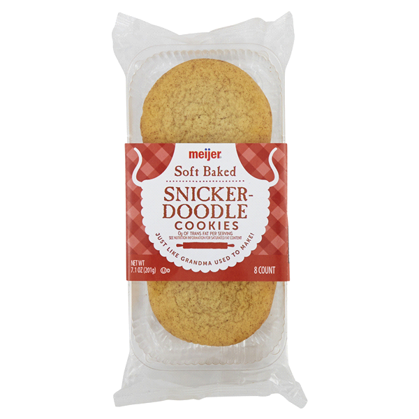 slide 1 of 1, Meijer Soft Baked Snickerdoodle Cookies, 7.1 oz