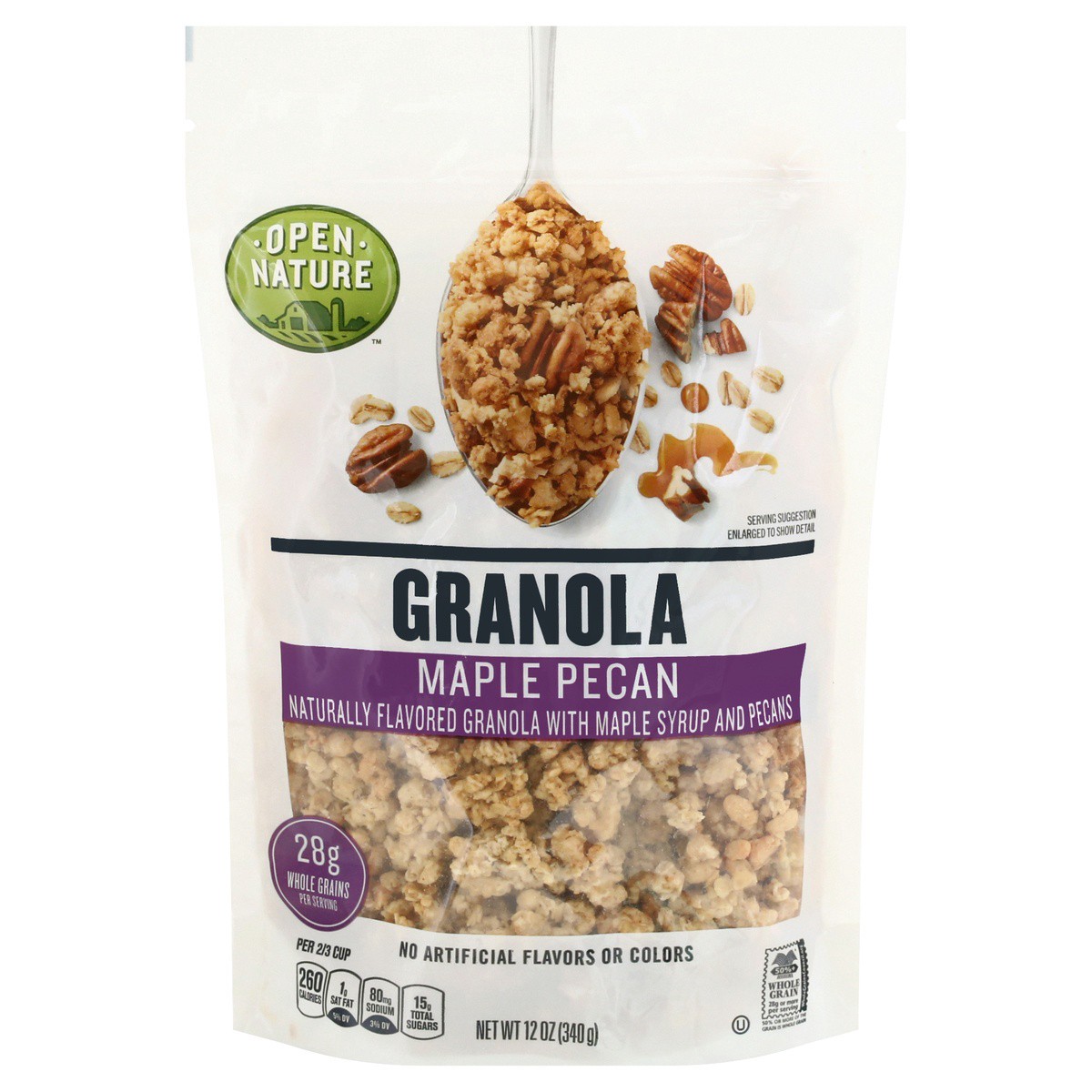 slide 1 of 9, Open Nature Maple Pecan Deluxe Granola, 12 oz