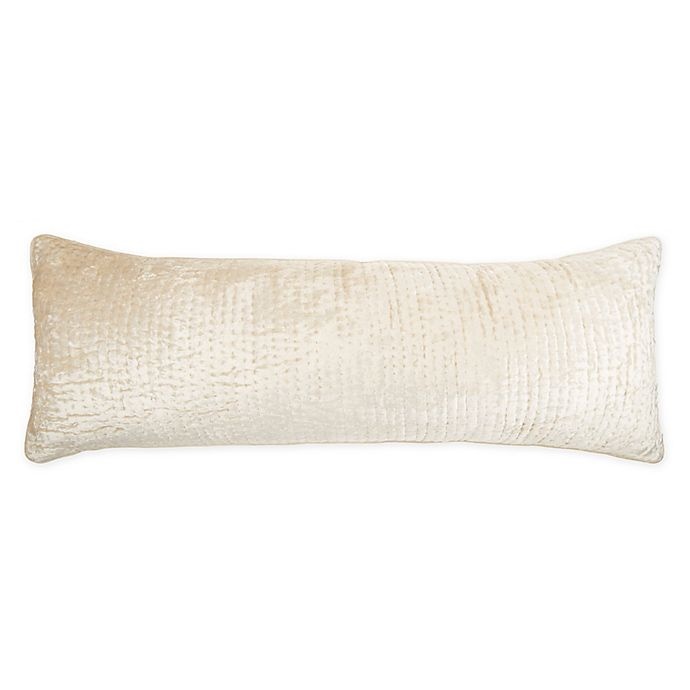 slide 1 of 1, Wamsutta Collection Velvet Lumbar Throw Pillow - Oatmeal, 1 ct