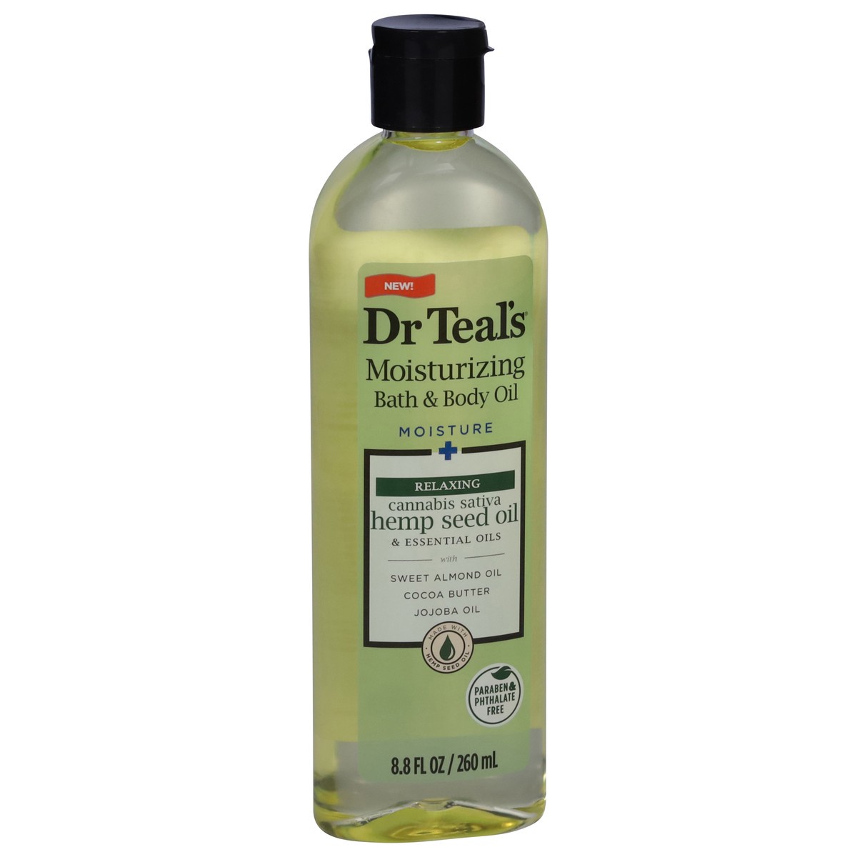 slide 2 of 12, Dr. Teal's Relaxing Cannabis Sativa Hemp Seed Oil Moisturizing Bath & Body Oil 8.8 fl oz, 8.8 fl oz