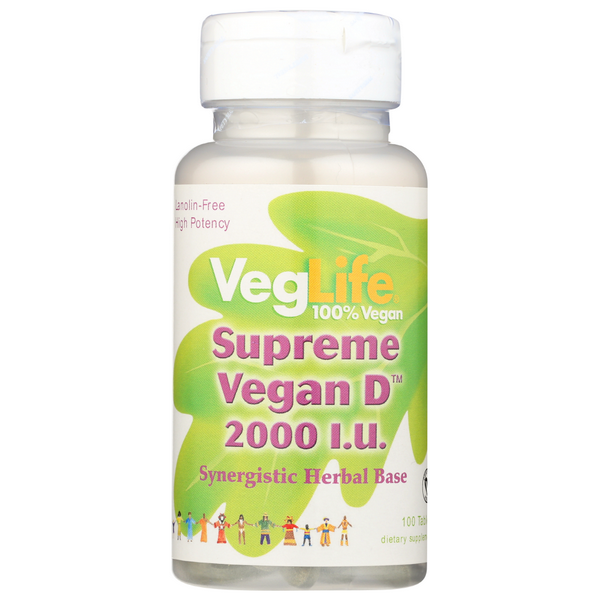 slide 1 of 1, Veglife Vitamin D-2 Supreme Vegan, 100 ct
