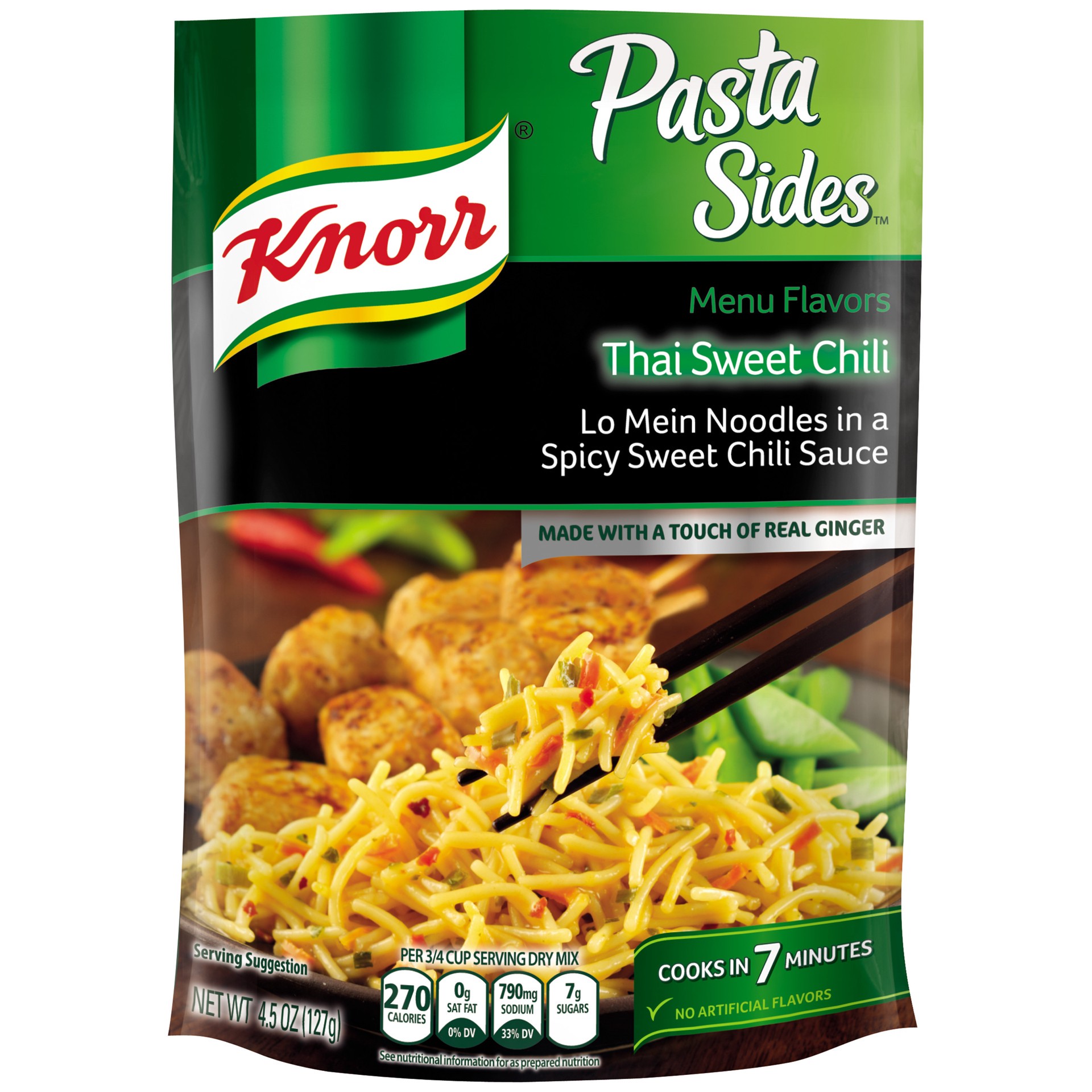 slide 1 of 2, Knorr Pasta Side Dish Thai Sweet Chili, 4.5 oz, 4.5 oz