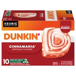 Dunkin' Dunkin’ Cinnamania Coffee, 10 K-Cup Pods for Keurig Coffee Makers