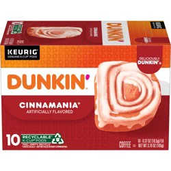 Dunkin'' Dunkin'’ Cinnamania Coffee, 10 K-Cup Pods for Keurig Coffee Makers