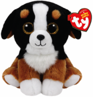 slide 1 of 1, Ty Beanie Babies Roscoe Plush Dog - Black/White/Brown, 8 in