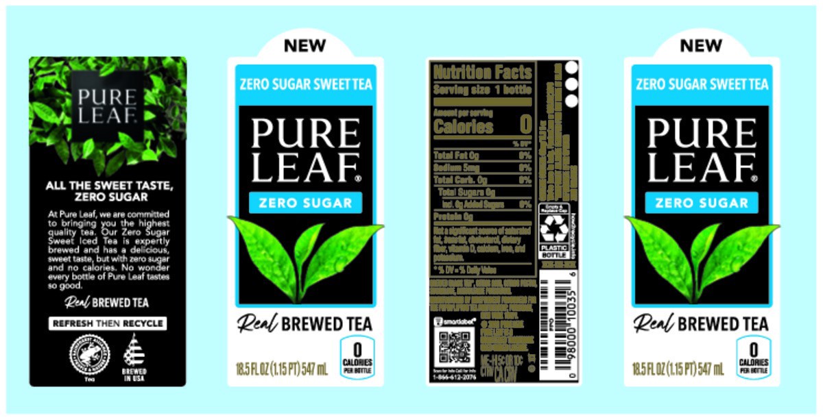 slide 10 of 10, Pure Leaf Zero Sugar Real Brewed Tea Sweet Tea 18.5 Fl Oz, 18.5 fl oz