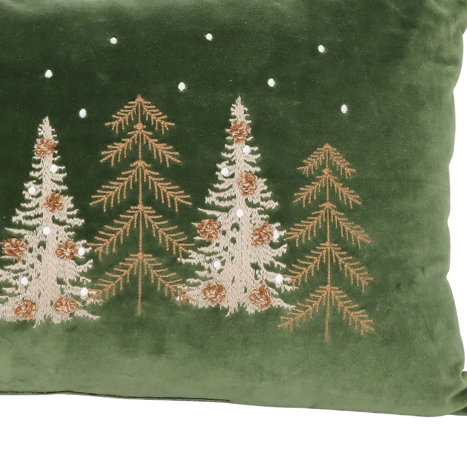 slide 5 of 6, 20" X 12" Green Embroidered Trees Lumbar Throw Pillow By Ashland, 20 in x 12 in