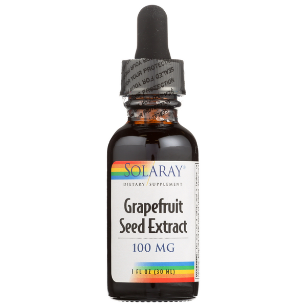 slide 1 of 1, Solaray Grapefruit Seed Extract Drops Unflavored 100 mg, 1 fl oz