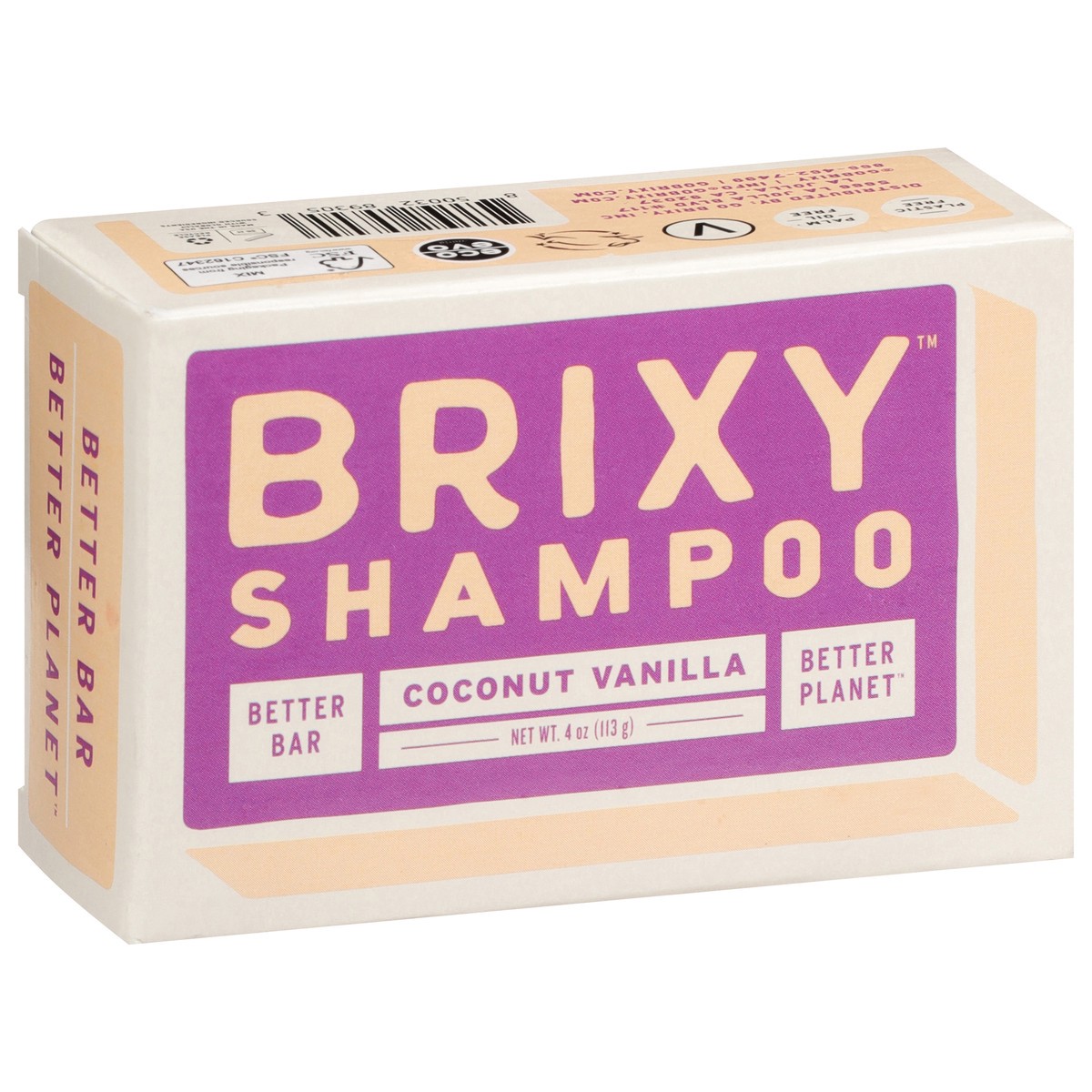 slide 2 of 10, Brixy Shampoo Bar Coconut Vanilla, 4 oz