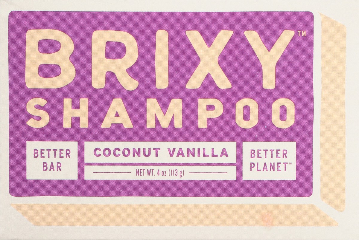 slide 8 of 10, Brixy Shampoo Bar Coconut Vanilla, 4 oz